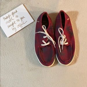 Red & Navy Surf Sider Vans